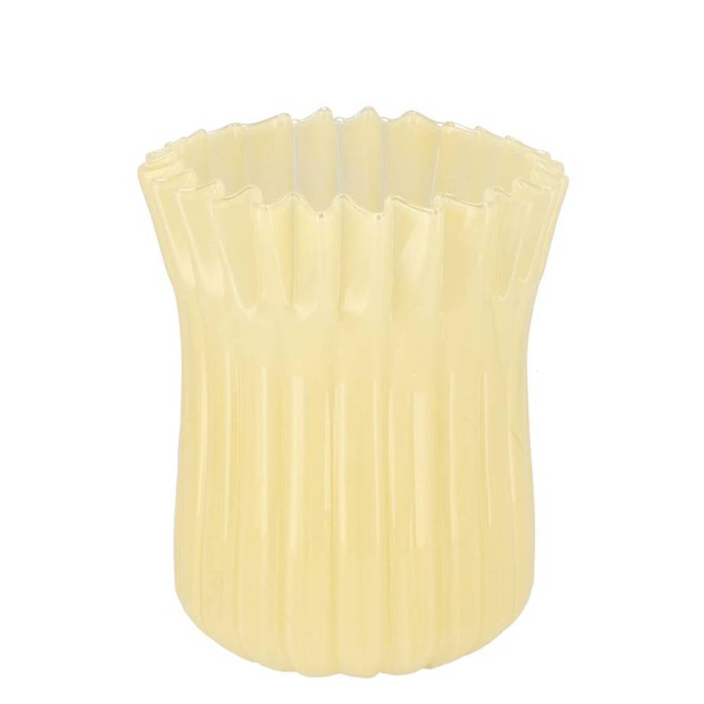 Glas Vase Imke Lemon hell gelb 18x18x23cm