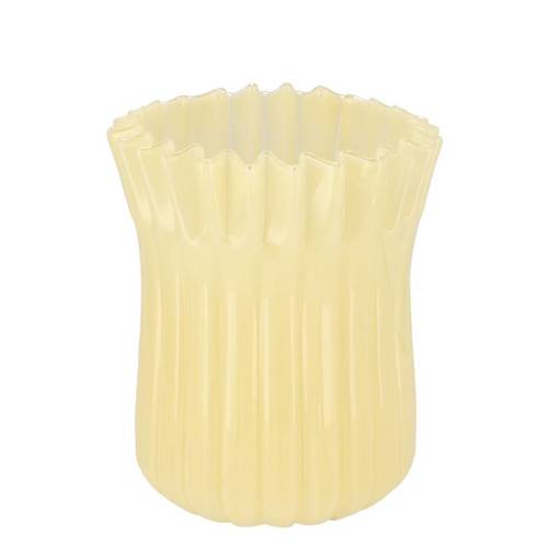 Glas Vase Imke Lemon hell gelb 18x18x23cm