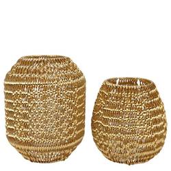 Metall Laterne Cruz gold 2/Set 09x15x19cm