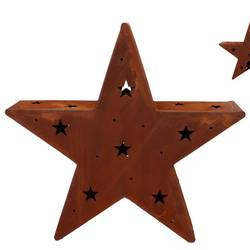 Deko Stern Scottish Rost 45x10x43cm