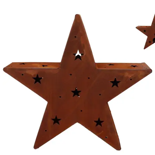 Deko Stern Scottish Rost 45x10x43cm