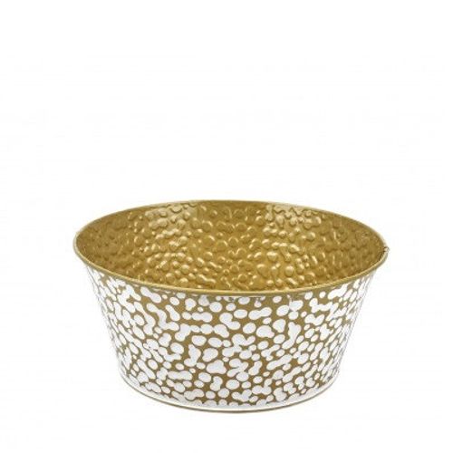 Zink Dave gold weiss D19cm H9cm