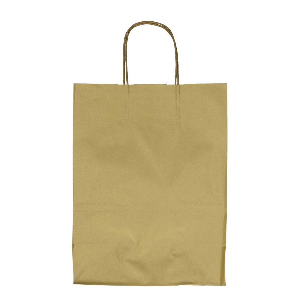 Tasche Papier gold D23/12x30cm