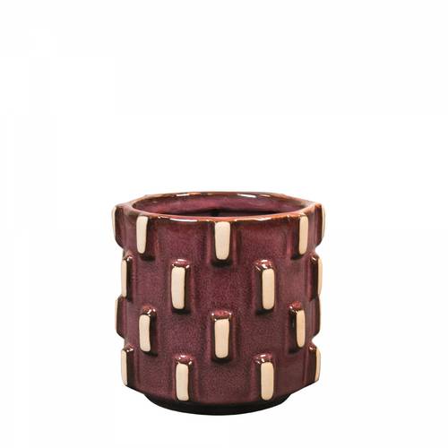 Keramik Übertopf Inez weinrot D12cm H11cm 