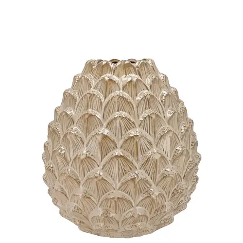 Keramik Vase Tannenzapfen sand 09x09cm