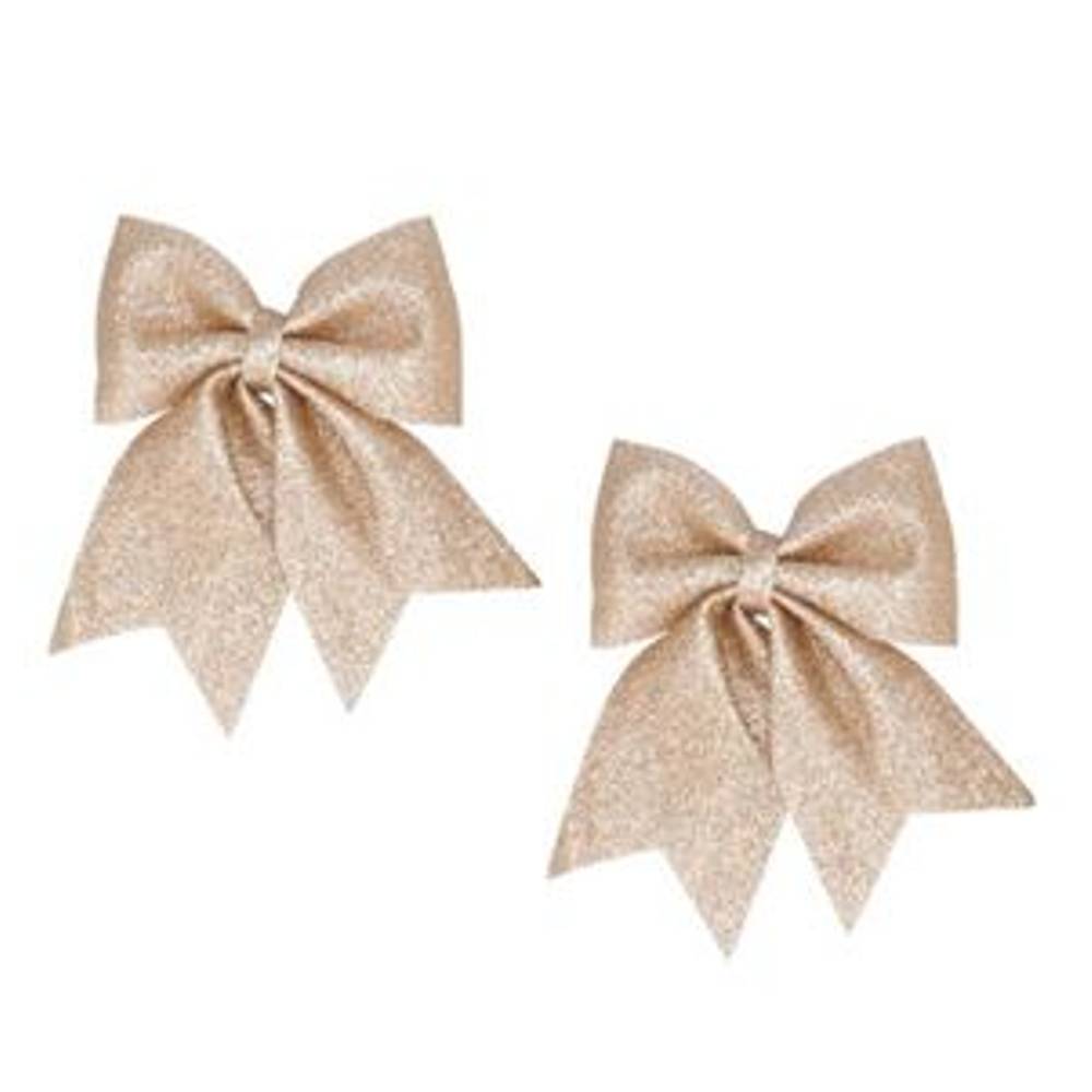 Schleife Cozy Shine champagner 12x13cm x2