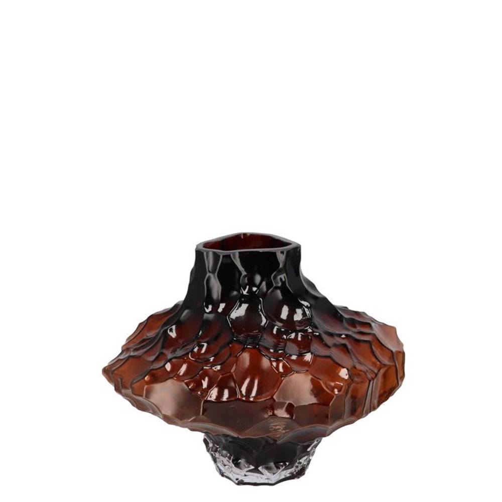 Glas Vase Filou braun D25cm H20cm