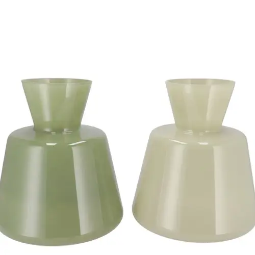Glas Vase Beau grün mix 25x23cm