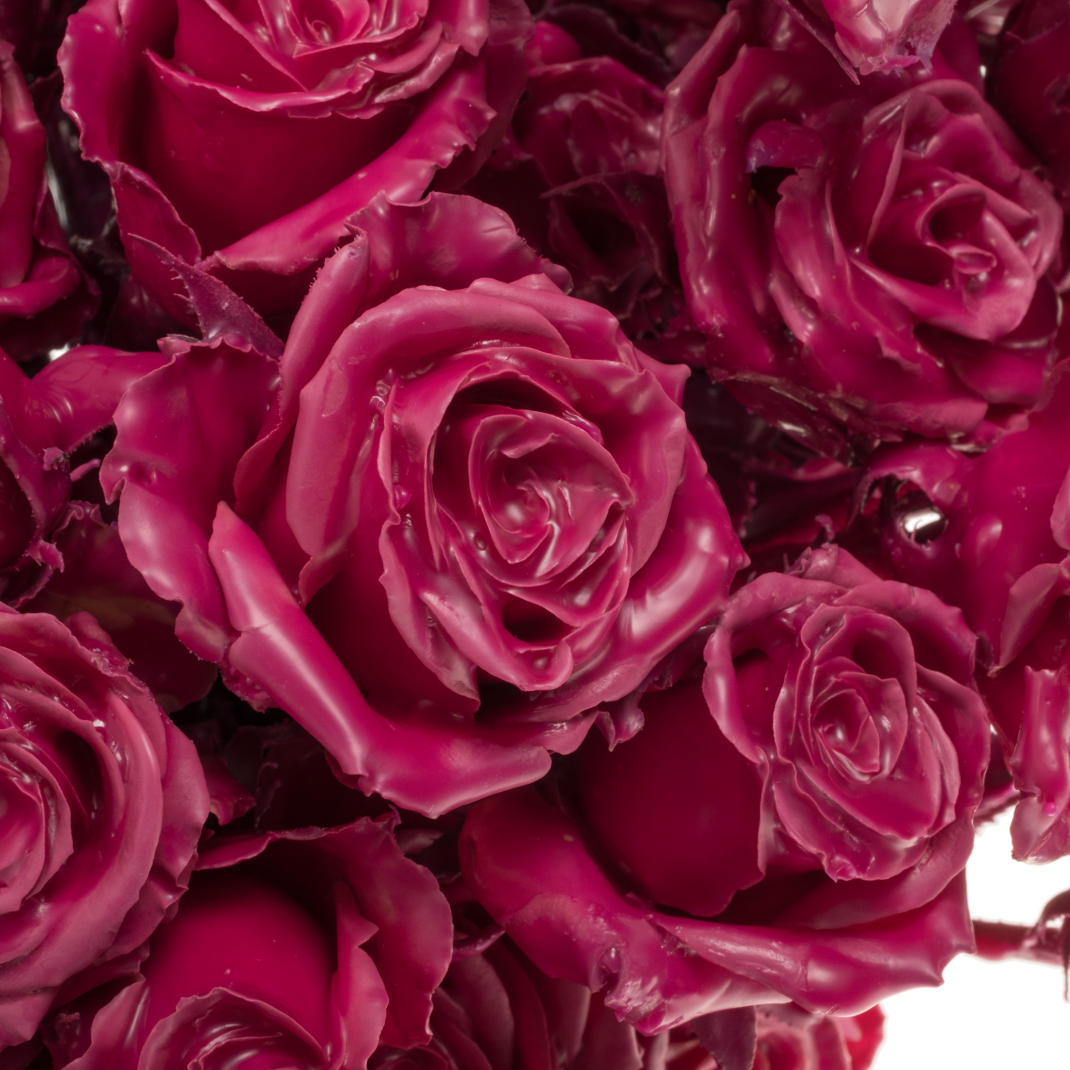 Rose verzweigt fuchsia Wachs 60cm