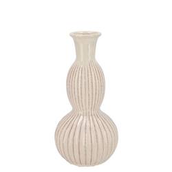 Keramik Vase Suze Curves creme 13x13x26cm