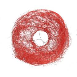 Strausshalter Sisal rot D30cm