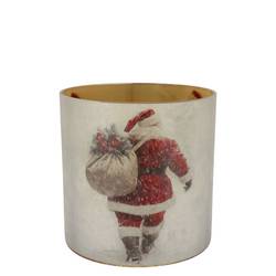 Teelicht Ruby Santa 08x08cm