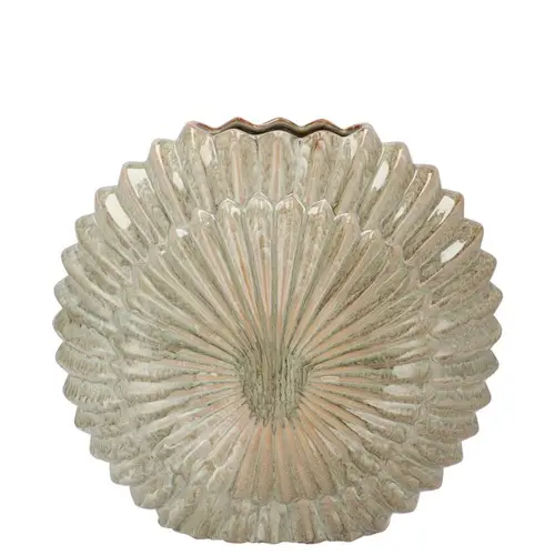 Keramik Vase Sifan Oval grün 23x11x23cm