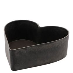 Melamine Herz grau 22x20x07.5cm