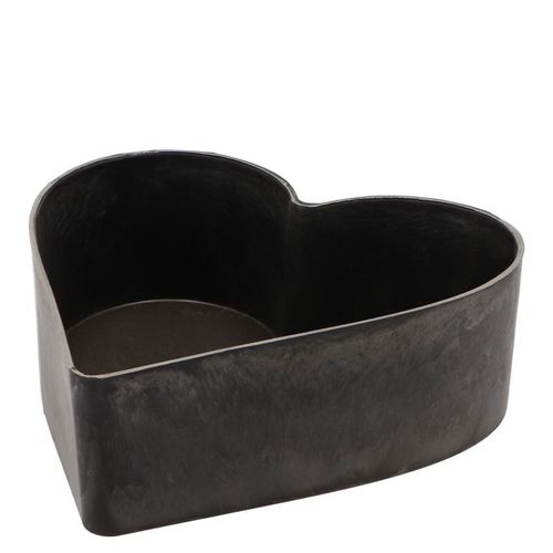 Melamine Herz grau 22x20x07.5cm