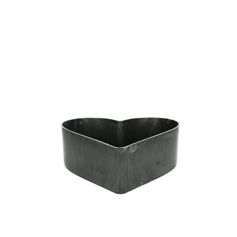 Melamine Herz grau 22x20x07.5cm