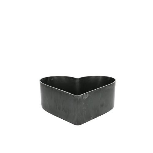 Melamine Herz grau 22x20x07.5cm
