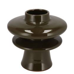 Keramik Vase Oxford Olive grün 20×20×20cm