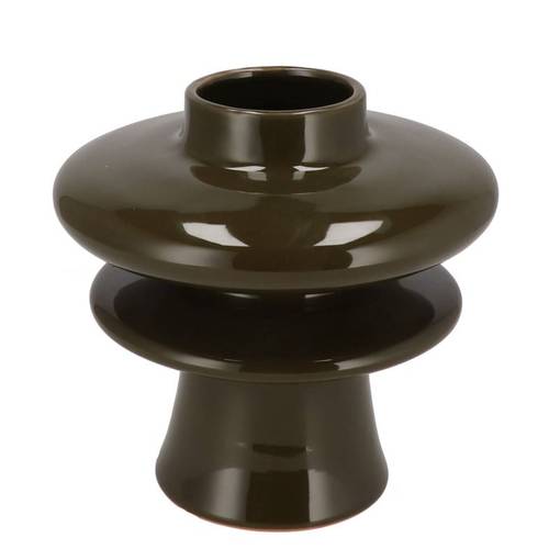 Keramik Vase Oxford Olive grün 20×20×20cm