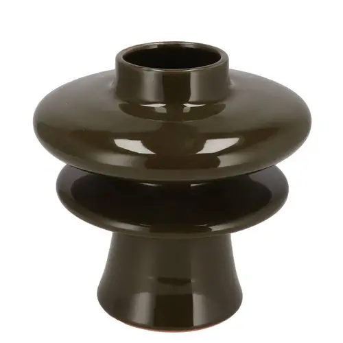 Keramik Vase Oxford Olive grün 20×20×20cm