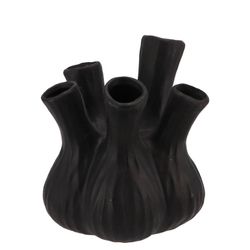 Keramik Vase Aglio schwarz Matt 17x20cm