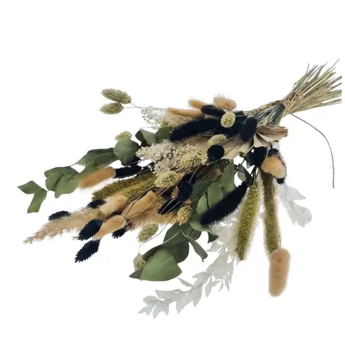 Trockenblumen Strauss creme L55cm