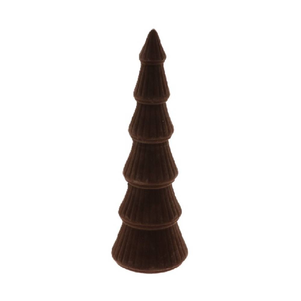 Deko Baum Flock braun D11cm H35cm