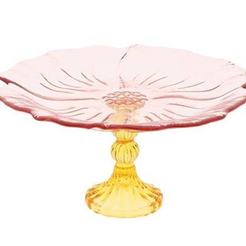 Glas Kuchenplatte Tivoli rosa D25cm H13cm
