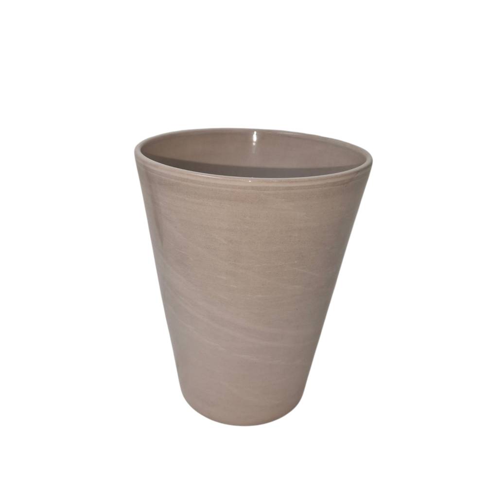 Keramik Übertopf Orchidee Snow grau D13.5cm H16cm