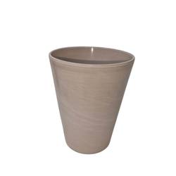 Keramik Übertopf Orchidee Snow grau D13.5cm H16cm