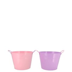 Zink Eimer lila/rosa 10x9cm