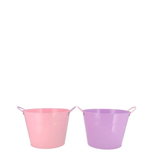 Zink Eimer lila/rosa 10x9cm