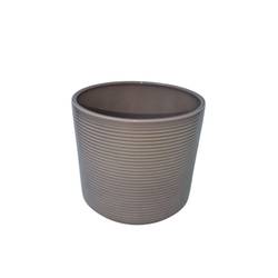 Keramik Übertopf Api taupe D15cm H13cm