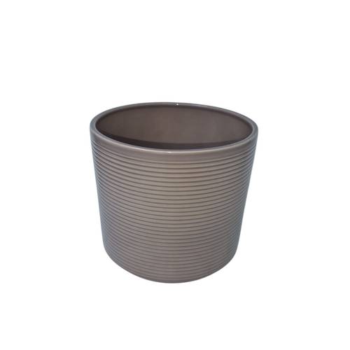 Keramik Übertopf Api taupe D15cm H13cm