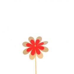 Blume Kraft auf Stab rot L50cm D08cm