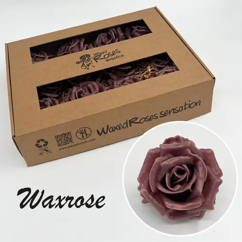 Seiden Wachs Rose braun
