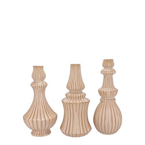 Keramik Vase Mika mix sand 13x25cm