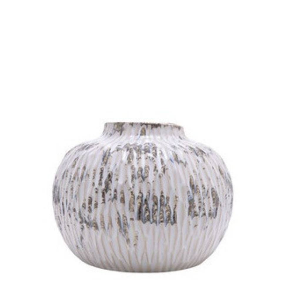 Keramik Vase Perivolia grau D23cm