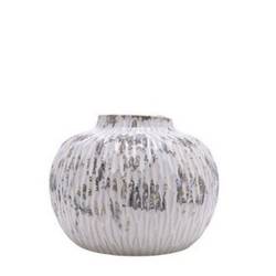 Keramik Vase Perivolia grau D23cm