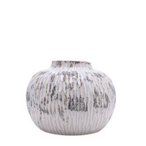 Keramik Vase Perivolia grau D23cm