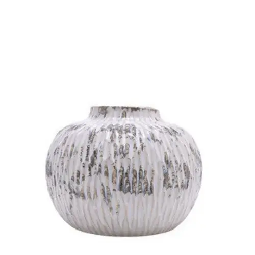Keramik Vase Perivolia grau D23cm