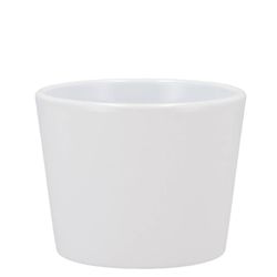 Keramik Orchidee Übertopf weiss glänzend D11cm