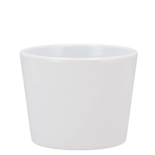 Keramik Orchidee Übertopf weiss glänzend D11cm