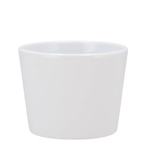 Keramik Orchidee Übertopf weiss glänzend D11cm