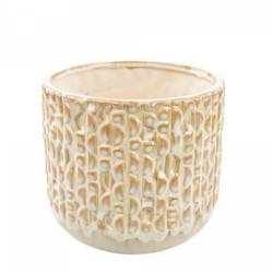 Keramik Übertopf Isa creme D17cm H15.5cm