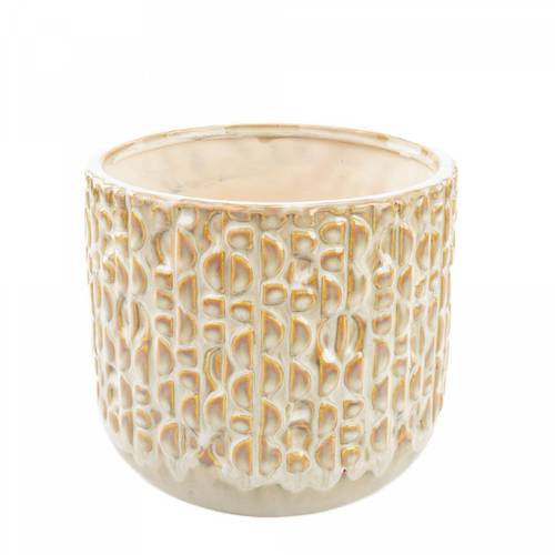 Keramik Übertopf Isa creme D17cm H15.5cm