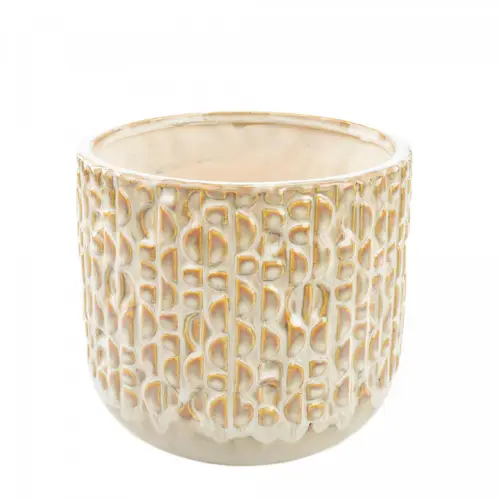 Keramik Übertopf Isa creme D17cm H15.5cm