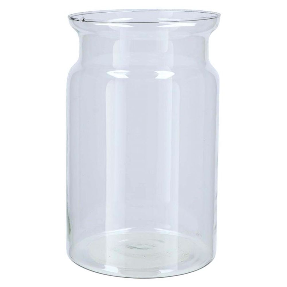 Glas Vase Milchkanne Roca klar D19cm H30cm