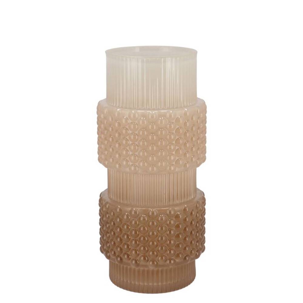 Glas Vase Mae sand 12x12x26cm
