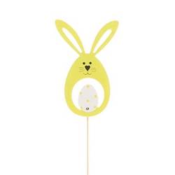 Kaninchen+Ei auf Stab gelb L50cm 09cm